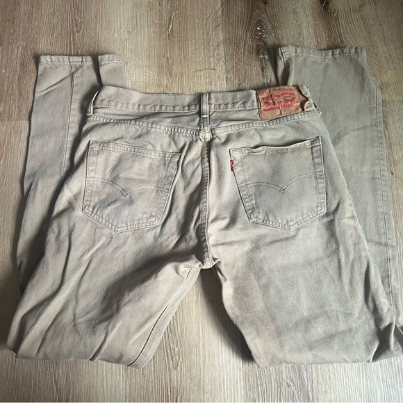 Levi Strauss 514 Beige Jeans Men’s Denim W 33 L 32 - Picture 3 of 4